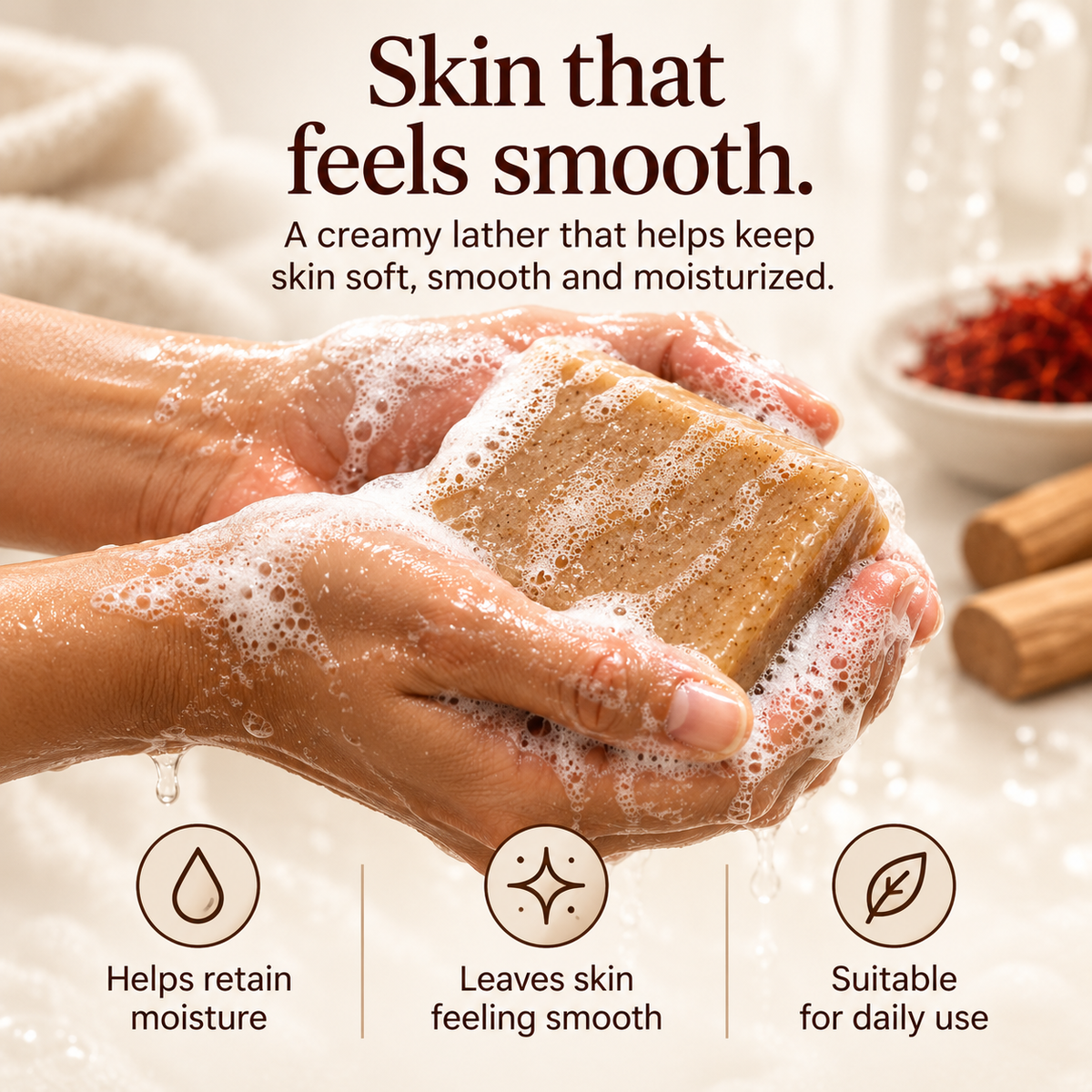 Tan Reset Bar | Saffron & Sandalwood Bathing Soap