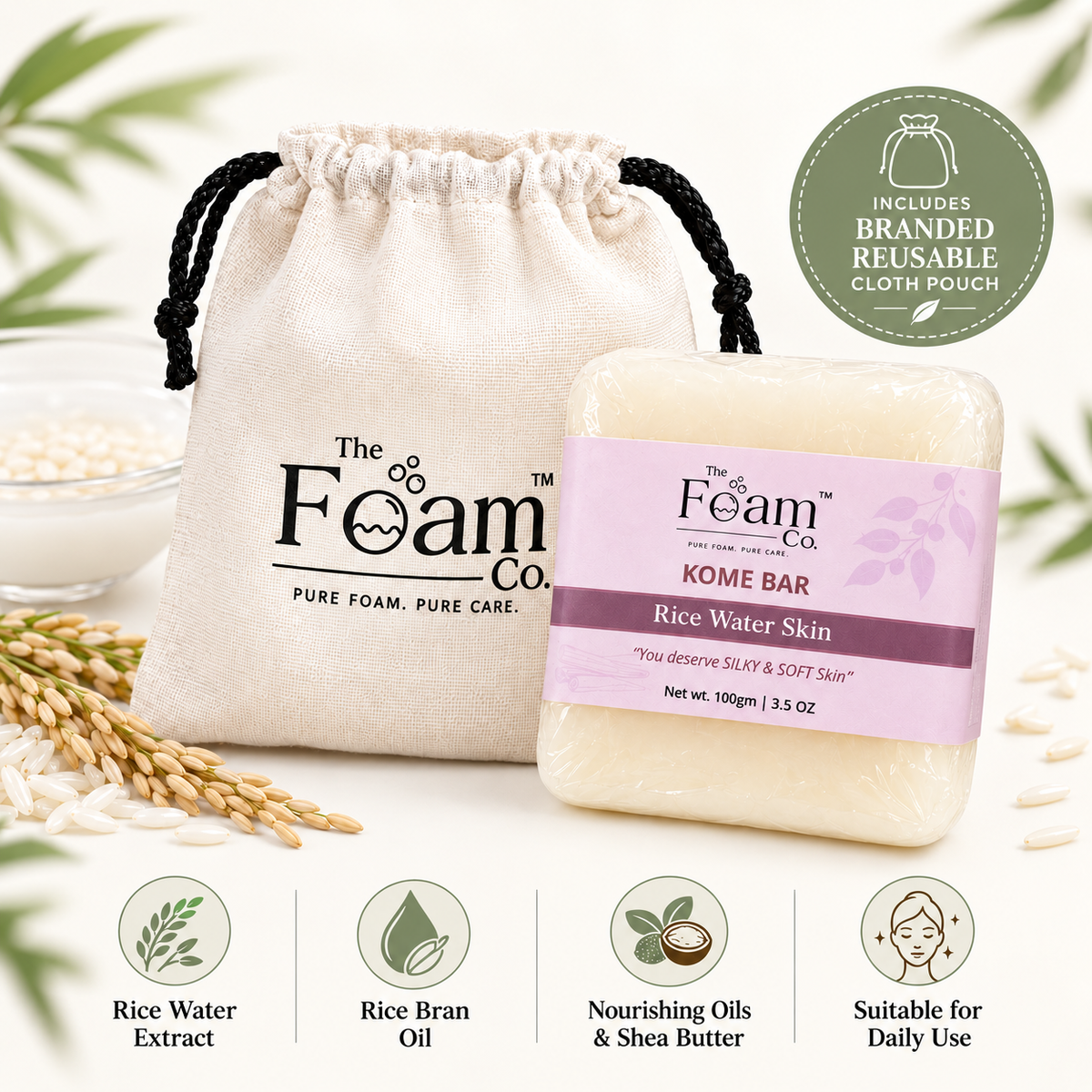 Kome Bar | Rice Water Bathing Soap