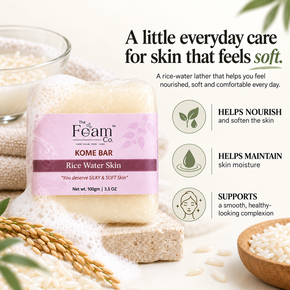 Kome Bar | Rice Water Bathing Soap