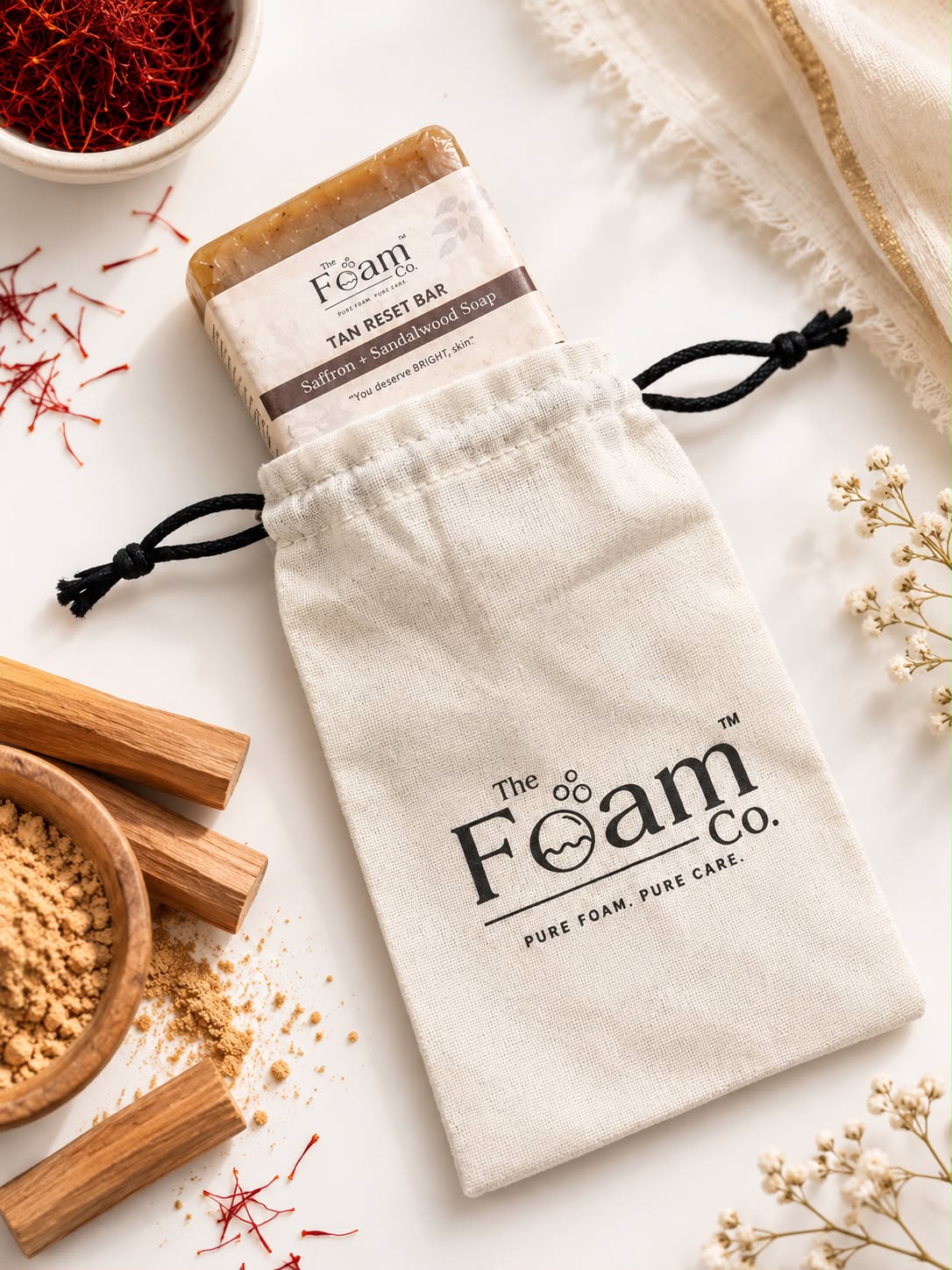 Tan Reset Bar | Saffron & Sandalwood Bathing Soap